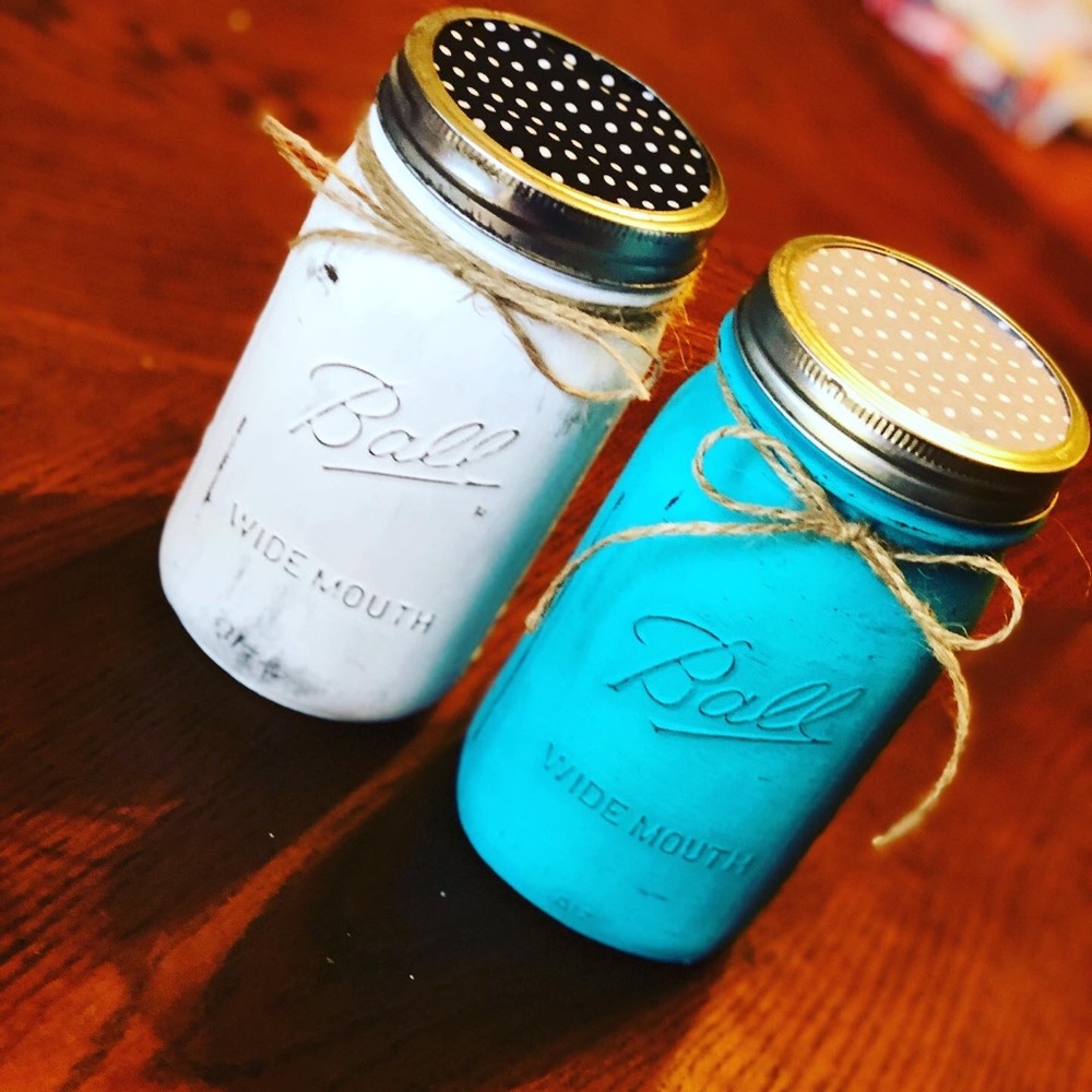 Mason jars for the home! ❤️❤️ set of two